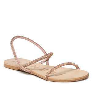 Image of Sandalen Manebi - Crystal Embellished Leather Sandals V 6.3 Y0 Rose Gold 2 Bands