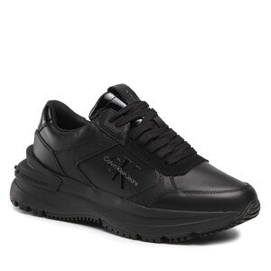 Sneakers CALVIN KLEIN JEANS - Chunky Runner Lth-Pu Mono YM0YM00679 Full Black 0GV