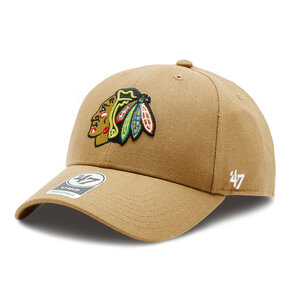 Image of Cap 47 Brand - NHL Chicago Blackhawks &#039;47 MVP SNAPBACK H-MVPSP04WBP-QL Camel