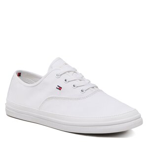 cuero sportive Tommy AW0AW10536 Hilfiger - Essential Kesha Lace Sneaker FW0FW06955 White YBS