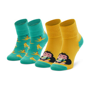 Image of 2er-Set hohe Kindersocken Happy Socks - KMNB19-7000 Grün