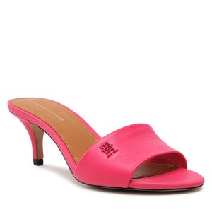 Image of Pantoletten Tommy Hilfiger - Th Elevated Mid Heel Sandal FW0FW07453 Bright Cerise Pink T1K