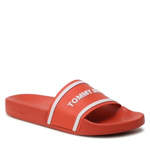 Image of Pantoletten Tommy Jeans - Tjm Pool Slide EM0EM01229 Burnt Vermillion XM4