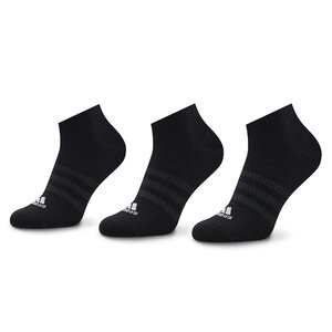 Set di 3 paia di calzini corti unisex adidas - Thin And Light IC1336 Black/White