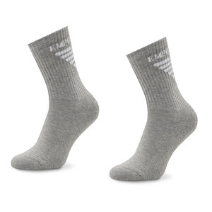 Set di 2 paia di calzini lunghi da donna Emporio Armani - 292303 2F258 00047 Melange Pale Grey