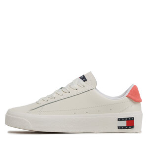 Image of Sneakers Tommy Jeans - Tjw Leather Vulc. Flatform EN0EN02203 Ivory/Santa Fe Sunset YBI