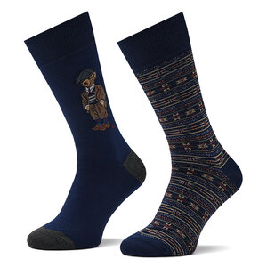 Image of 2er-Set hohe Unisex-Socken Polo Ralph Lauren - 449892854001 Navy