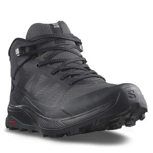 Scarpe da trekking Salomon - Outrise Mid Gtx W L47160500 Black/Black/Ebony