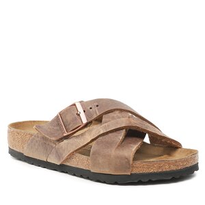 Image of Pantoletten Birkenstock - Lugano 1015498 Tabacco Brown