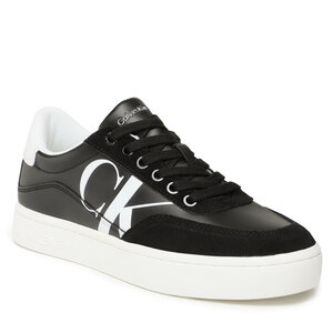 Image of Sneakers Calvin Klein Jeans - Classic Cupsole Laceup Mix Lth YW0YW01057 Black/Bright White/Silver BEH