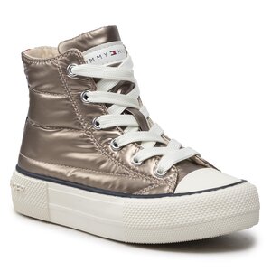 Мужские рубашки полосатые AW0AW11154 tommy hilfiger AW0AW11154 Tommy Hilfiger - High Top Lace-Up Sneaker T3A9-32290-1437 M Taupe/Rose 686