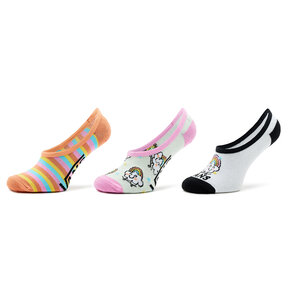 Image of 3er-Set Damen Sneakersocken Vans - Rainbow Rider Canoodle VN00079WYB21 White/Black