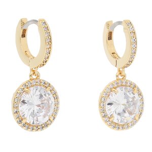 Image of Ohrringe Kate Spade - Huggies K5263 Clear/Gold 250
