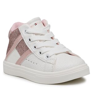Sneakers Tommy hilfiger - High Top Lace-Up Sneaker T1A9-32301-0701 M White/Pink X134