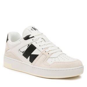 Image of Sneakers Calvin Klein Jeans - Basket Cupsole Low Lace Mod Vint YM0YM00709 Bright White/Creamy White/Black YBR