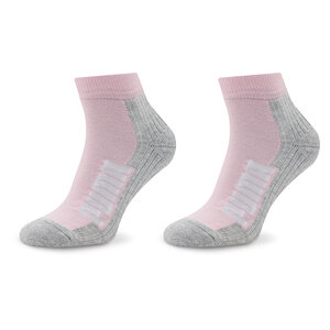 Set di 2 paia di calzini lunghi da donna Puma Med - Cushioned Quarter 907950 04 Basic Pink