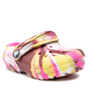 Ciabatte Crocs - Classic Lined Marbled Cgt 207778 Electric Pink/Multi