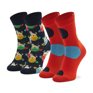 Image of 2er-Set hohe Kindersocken Happy Socks - KLAI02-6500 Rot