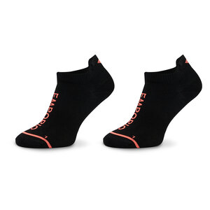 Image of 2er-Set niedrige Herrensocken Emporio Armani - 292317 3R210 09820 Nero/Pesca