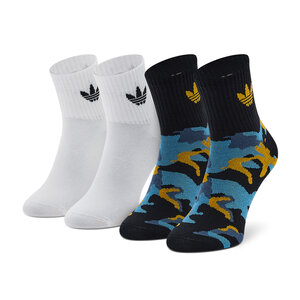 Image of 2er-Set hohe Unisex-Socken adidas - Camo Mid Ankle HL9297 Bunt