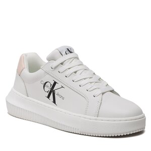 Sneakers Calvin Klein Jeans - Chunky Cupsole Monologo W YW0YW00823 White/Peach 02T