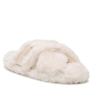 Pantofole Tommy Hilfiger - Fur Home Slippers Wiht Straps FW0FW06889 Sugarcane AA8