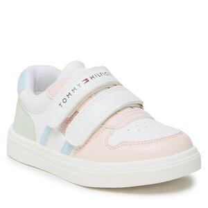Sneakers YBL Tommy Hilfiger - Flag Low Cut Velcro Sneaker T1A9-32690-1355 S White/Multicolor X256