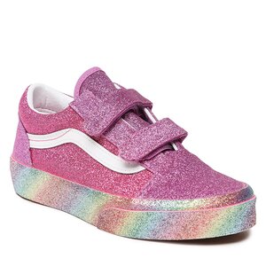 Image of Sneakers aus Stoff Vans - Old Skool V VN0A38HDBIY1 Glitter Rainglow Pink/Mul