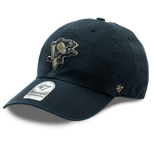 Image of Cap 47 Brand - NHL Pittsburgh Penguins Ballpark Camo '47 CLEAN UP H-BPCAM15GWS-BK Black