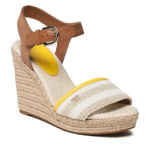 Image of Espadrilles Tommy Hilfiger - Feminine Crochet High Wedge FW0FW07274 Light Sandalwood RBS
