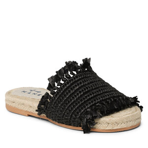 Image of Espadrilles Manebi - Fringed Knots Raffia Jute Sandals V 3.1 Y0 Black