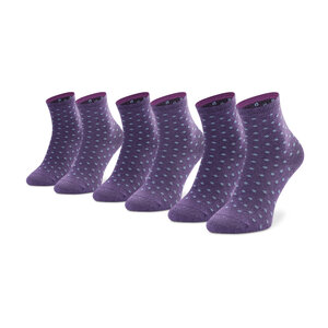 Image of 3er-Set hohe Damensocken Pieces - Sebby Glitter Long 17114772 Ultra Violet