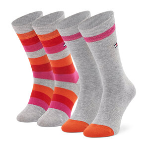 Set di 2 paia di calzini lunghi da bambini Tommy Hilfiger - 354009001 Orange 048