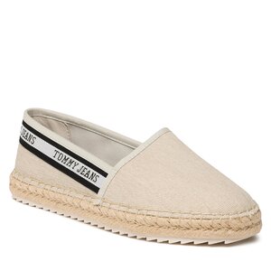 Image of Espadrilles Tommy Jeans - Tjw Flatform Webbing Espadrille EN0EN02362 Bleached Stone AEV