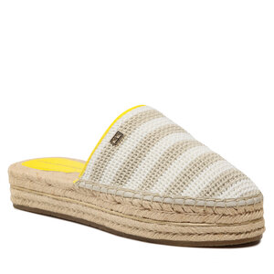 Image of Espadrilles Tommy Hilfiger - Feminine Crochet Mule Espadrille FW0FW07278 Light Sandalwood RBS