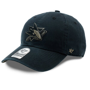 Image of Cap 47 Brand - NHL San Jose Sharks Ballpark Camo '47 CLEAN UP H-BPCAM22GWS-BK Black