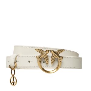 Image of Damengürtel Pinko - Love Berry H2 Belt PE 23 PLT01 100143 A0R9 White Z14Q