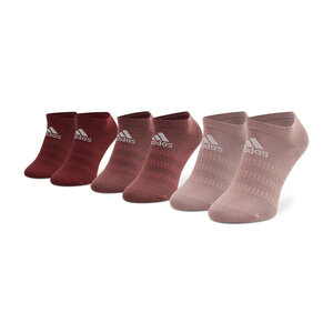 Image of 3er-Set niedrige Unisex-Socken adidas - Light Low HE4995 Bliss Pink/Maroon/Bordeaux