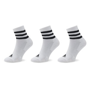 Set di 3 paia di calzini lunghi unisex adidas - 3S C Spw Mid 3P HT3456 White/Black