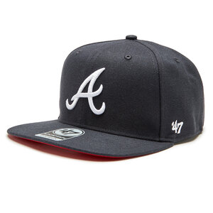 Image of Cap 47 Brand - MLB Atlanta Braves Sure Shot Under &#039;47 CAPTAIN BCWS-SRSUC01WBP-NY95 Navy