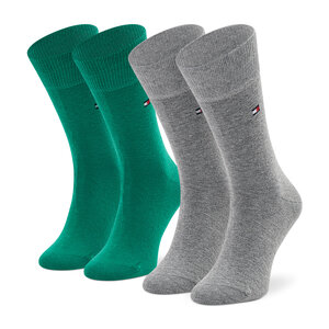 Image of 2er-Set hohe Kindersocken Tommy Hilfiger - 391334 Green Combo 066