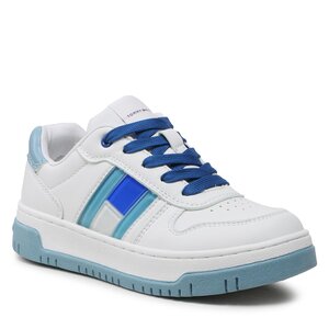 Sneakers YBL Tommy Hilfiger - Flag Low Cut Lace-Up Sneaker T3X9-32869-1355 M White/Sky Blue/Royal Y254