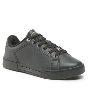 Sneakers Tommy Hilfiger - Court Snaker With Lace Hardware FW0FW06908 Blach/Gold 0GL