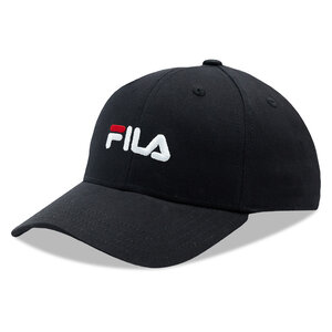 Image of Cap Fila - Brasov 6 Panel Cap With Linear Logo - Strap Back FCU0019 Black 80010