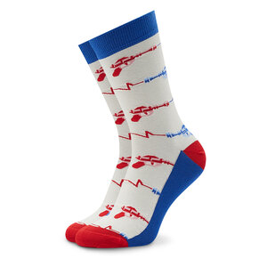 Image of Hohe Herrensocken Stereo Socks - Kung Foo Weiß