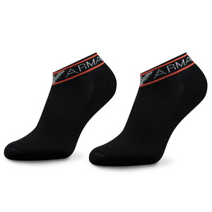 Image of 2er-Set niedrige Herrensocken Emporio Armani - 292304 3R227 00120 Nero