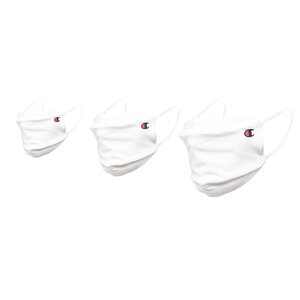 Set di 3 mascherine di tessuto Champion - 805371-WW001 Wht/Wht/Wht