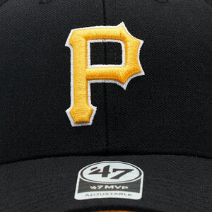 Image of Cap 47 Brand - MLB Pittsburgh Pirates Sure Shot Snapback '47 MVP B-SUMVP20WBP-BK Black