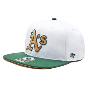 Image of Cap 47 Brand - MLB Oakland Athletics Corkscrew 47 CAPTAIN B-CORKS18WBP-WH White