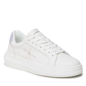 Image of Sneakers Calvin Klein Jeans - Chunky Cupsole Laceup Lth Preal YW0YW01225 White/Pearlized Lavander Aure 0K5